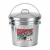 Galv Steel Locking Can With Lid Steel 10 Gallon