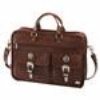 American West 6 Compartment Organized Leather Briefcase