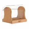 Bamboo Hopper Feeder With Suet Cages