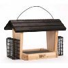 Cedar Hopper Feeder With Suet Cages