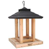 Cedar Gazebo Bird Feeder Wood-Black 8 Quart