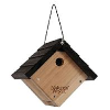 Cedar Wren Traditional Hanging Bird House Wood-Black