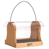 Bamboo Hopper Feeder Wood-Black 4 Quart