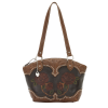 American West Zip-top bucket tote with 2 side open pockets