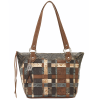 American West Zip-top bucket tote with back slip pocket