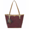 American West Zip-top bucket tote with back slip pocket