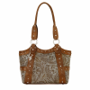 American West Zip-Top Fashion Tote with side open pockets