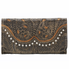 American West Ladies tri-fold wallet with snap closure