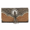 American West Ladies tri-fold wallet with snap closure