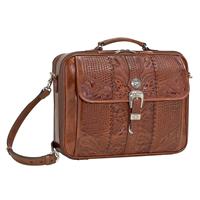 American West Leather Laptop Briefcase