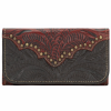 American West Ladies tri-fold wallet with snap closure