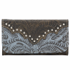 American West Ladies tri-fold wallet with snap closure