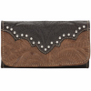 American West Ladies tri-fold wallet with snap closure
